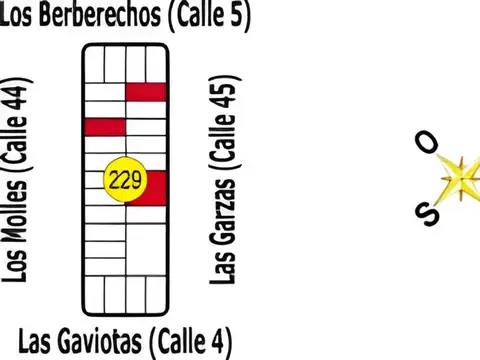 4 Lotes: E/ Los Belberechos, Las Gaviotas y Los Molles - La Esmeralda - B538
