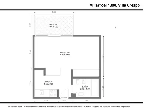 Departamento en Venta de Monoambiente
