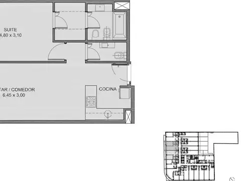Departamento en Venta de 2 ambientes