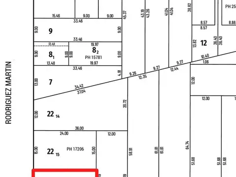 Terreno en Venta 24  mts Fondo