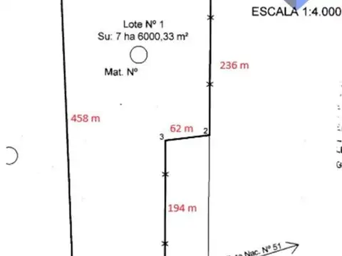 TERRENO DE 7,6 HA EN VENTA EL ENCON RN 51 SALTA