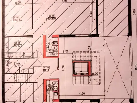 Oficina Monoambiente con 3 baños
