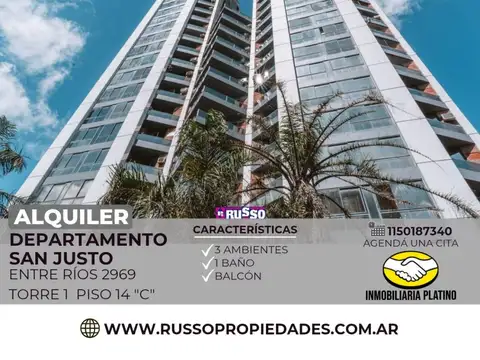 Alquiler oficina 3 ambientes San Justo Las Torres