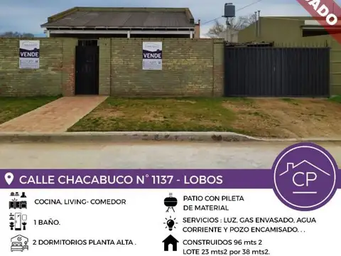 Casa - Venta - Argentina, Lobos - Chacabuco  1100
