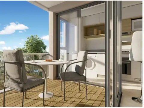 Departamento 2 ambientes con 2 baños