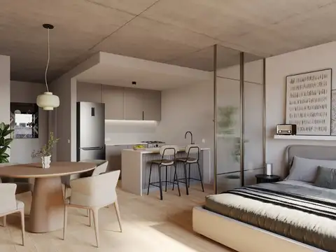 Departamento Monoambiente con 1 baño