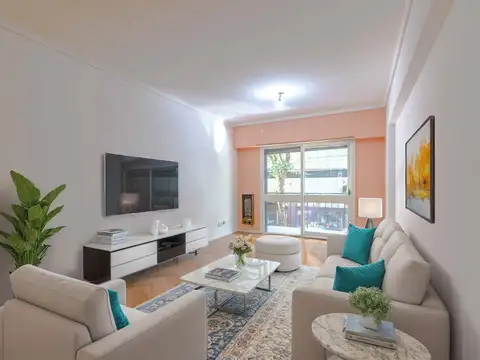 Departamento de 3 ambientes con balcon a la calle - 1° piso a la calle
