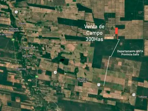 Camino Las Margaritas. Zona Talavera. Anta. Salta