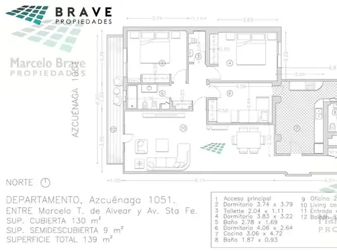 Departamento en Venta de 4 ambientes