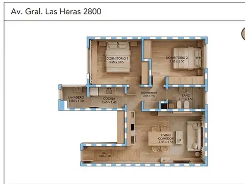 Departamento en Venta de 2 dormitorios