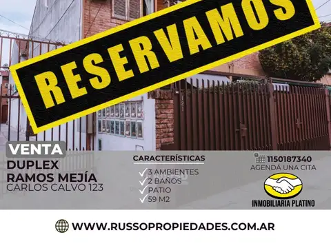 Venta duplex Ramos Mejia 3 ambientes