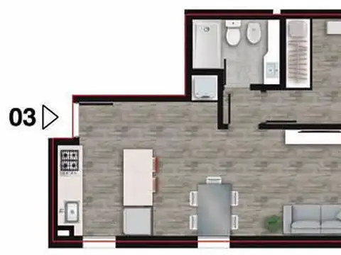 VENTA - Departamento de un dormitorio en construcción. Centro, Rosario.