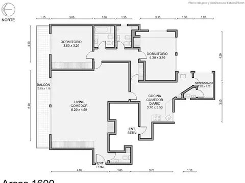 Departamento en Venta de 3 ambientes