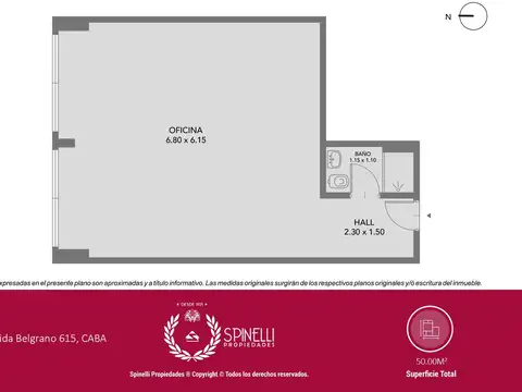 Oficina en Alquiler en Congreso, $ 500.000