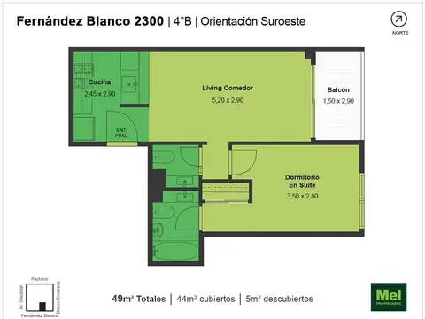 Departamento en Venta de 2 ambientes