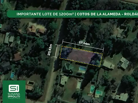 Terreno en venta Cotos de la Alameda Roldan de 1200m2