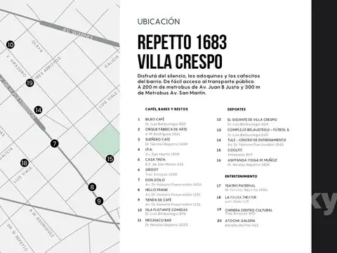 Departamento en Venta en Villa Crespo, USD 135.000