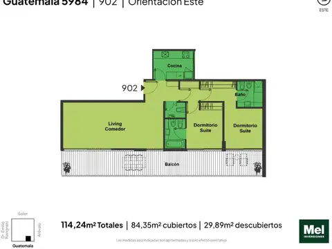Guatemala 5900, Piso 9°