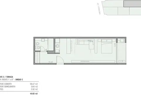 Departamento en Venta de Monoambiente