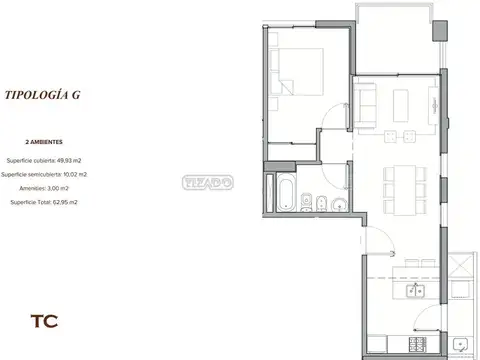 Departamento en Alquiler con 1 cocheras