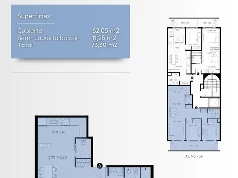 Departamento en Venta de 3 ambientes