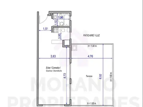 Departamento en Venta de Monoambiente