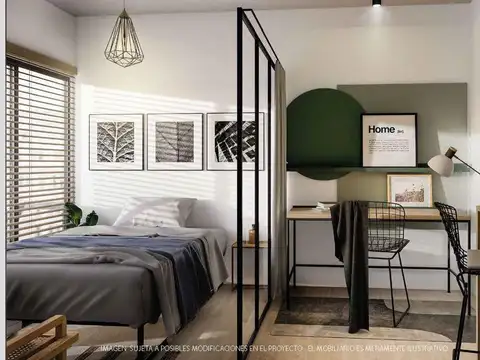 Departamento Monoambiente con 1 baño