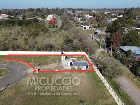 Lote con vivienda en venta (Parcela N°21, Fracción N°6), a tres cuadras de Av. San Martin, Escobar. CONTADO