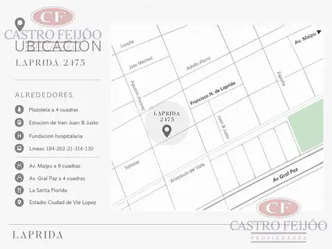 Departamento en Venta en Florida Belgrano/Oeste, USD 187.500