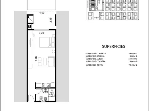 Departamento en Venta con 1 cochera