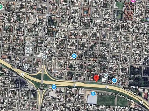 Terreno en Venta, de 234 m2. Colectora Norte y Paso. Campana