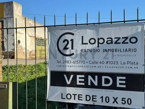 LOTE DE 10x50 CON GALPON EN RUTA 228