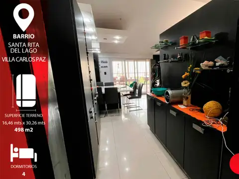 ATENCIÓN ESPECTACULAR CASA EN SANTA RITA DEL LAGO - VILLA CARLOS PAZ