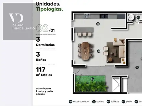 Depto Tipo Casa en Venta 1 año