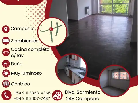 DEPARTAMENTO EN ALQUILER – CAMPANA CENTRO