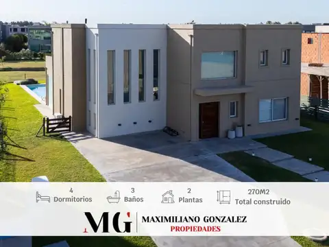 Casa en alquiler, 5 ambientes. Terralagos, Canning.