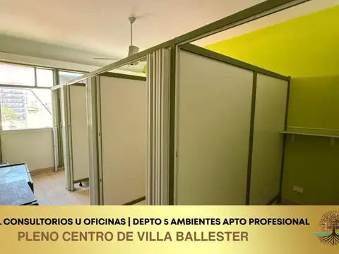 Departamento 5 ambientes apto profesional en pleno centro de Villa Ballester