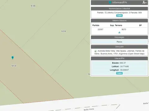 VENTA HECTAREAS RURALES -  MERLO LOCALIDAD EL PALOMO