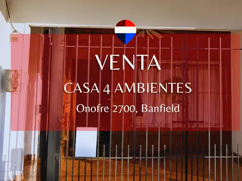 VENTA CASA 3 AMBIENTES-BANFIELD- FINANCIACION