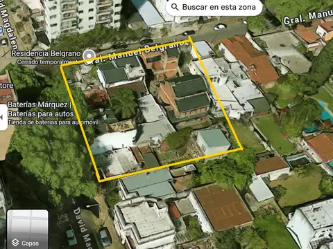 Terreno en venta MACROLOTE  Premium en Esquina Céntrica – 1.426 m² con 76m de Frente –  ZONIFICACIÓN C1 - 7.267 m² CONSTRUIBLES -  Caseros Centro – solo Venta en BLOCKen Caseros