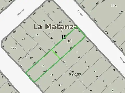 Dos lotes con salida por dos calles