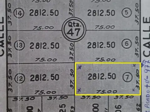 LOTE BARRIO EL REMANSO EXALTACION DE LA CRUZ