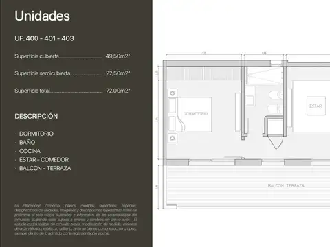 Departamento en Venta con 1 cocheras