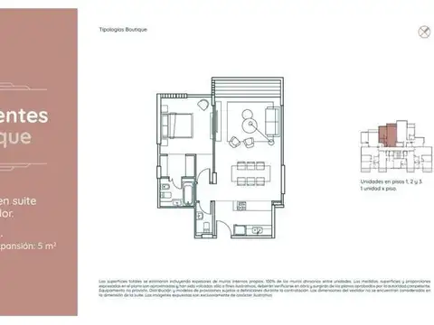 Departamento 2 ambientes con 1 baño