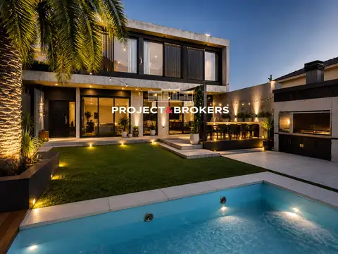 Exclusiva casa de diseño en Castelar Norte Estilo minimalista
