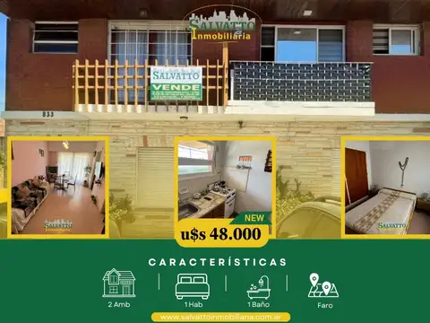 Departamento 2 ambientes sin expensas y apto crédito