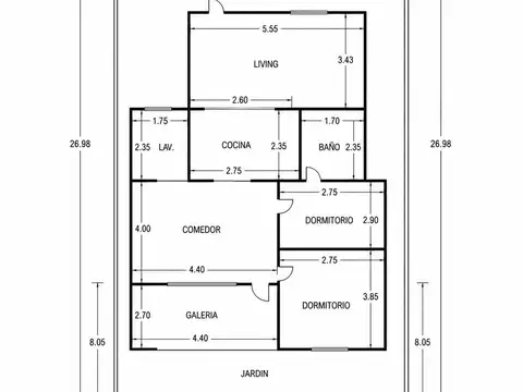 Galpon en Venta 25  mts Fondo