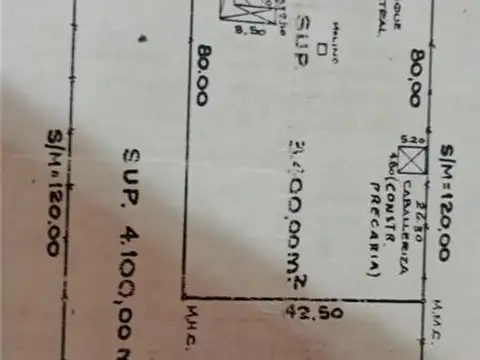 Terreno en Venta 20  mts Frente