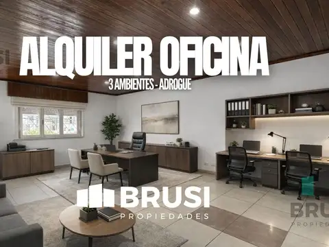 OFICINA EN ALQUILER EN ADROGUE - 3 AMBIENTES - PRIMER PISO POR ESCALERA