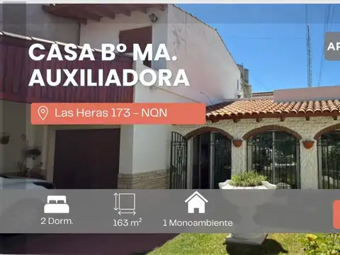 VENTA CASA 2 DOMITORIOS C/MONOAMBIENTE NEUQUÉN